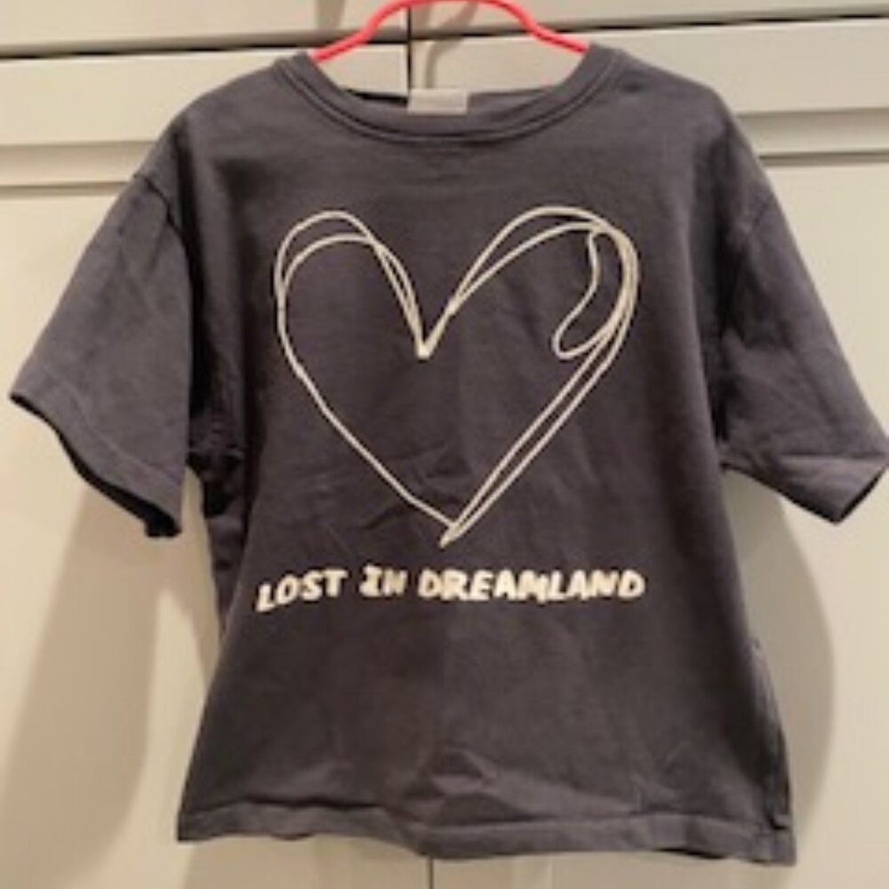 ZARA "Lost In Dreamland" T-Shirt, black, Size 11-12
